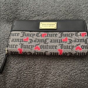 Juicy Couture Black and Red Heart Wallet